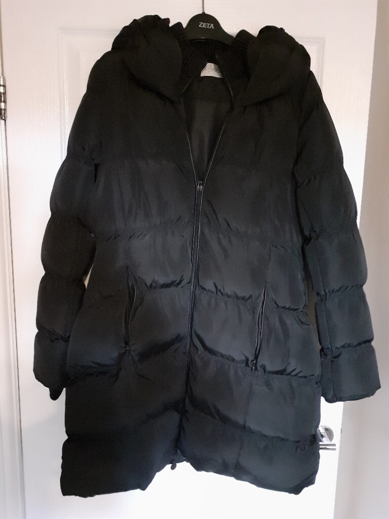 Ladies Onfire black winter coat size 12 